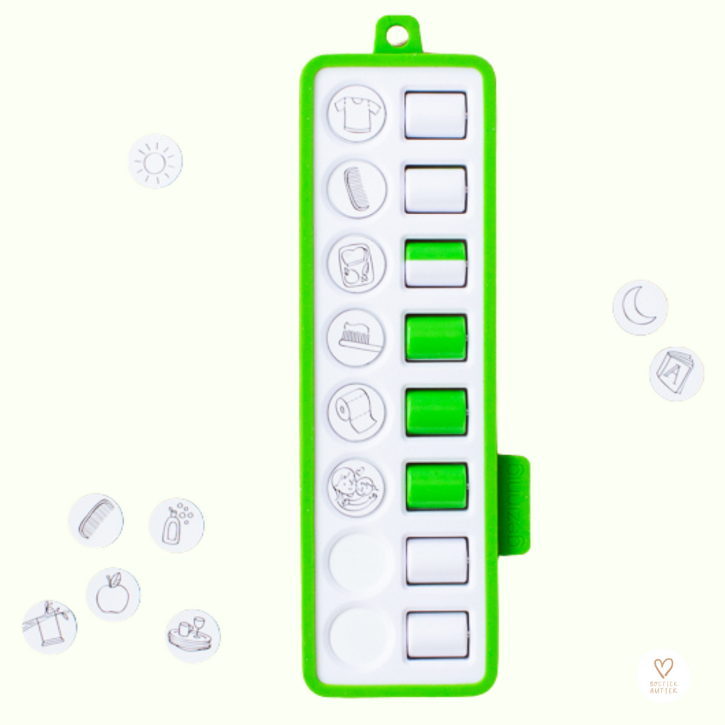 Planner Checkpad: dagplanner met pictogrammen (groen)