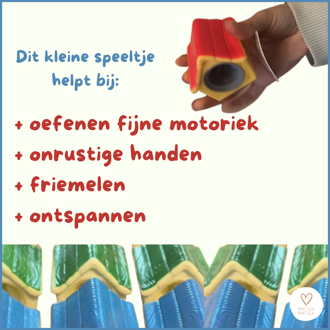 Pop up  'hond': squichy fidget voor onrustige handen.