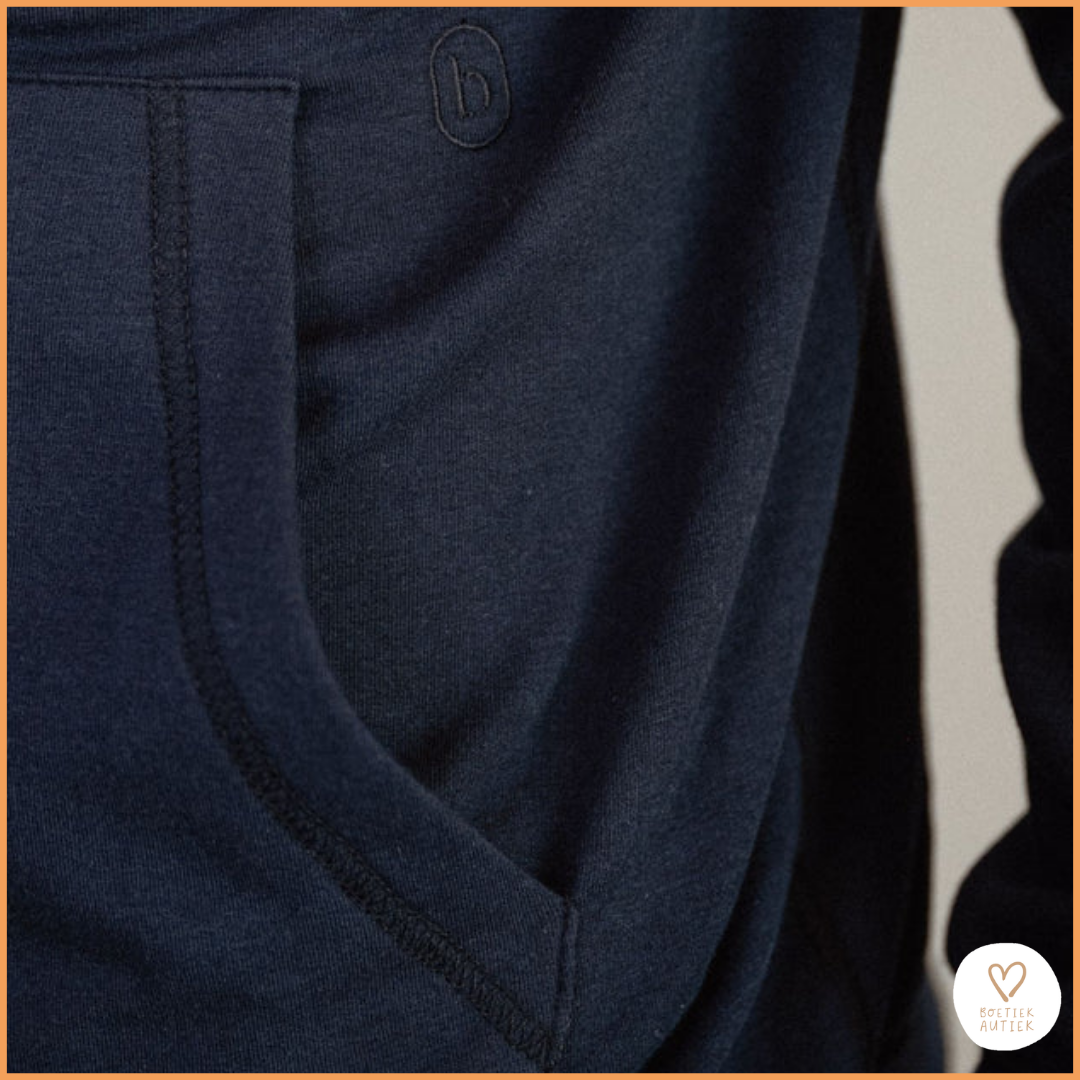 Zachte, prikkelarme Fidget Hoodie (kind-volwassene)