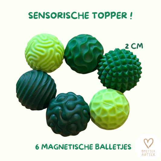 Fidgnetics: set van 6 magnetische, sensorische balletjes