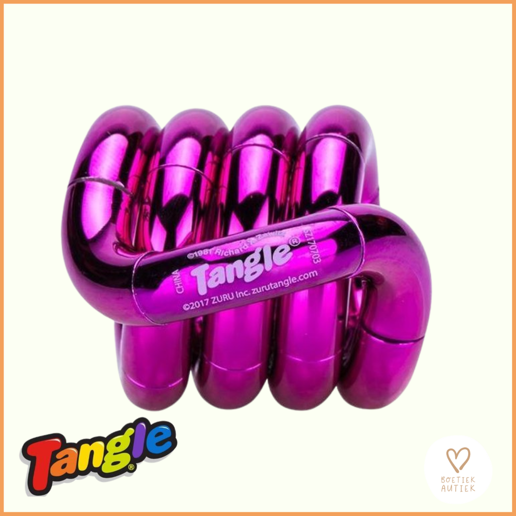 Tangle Metallic Roze  voor friemelhanden, stress doserend