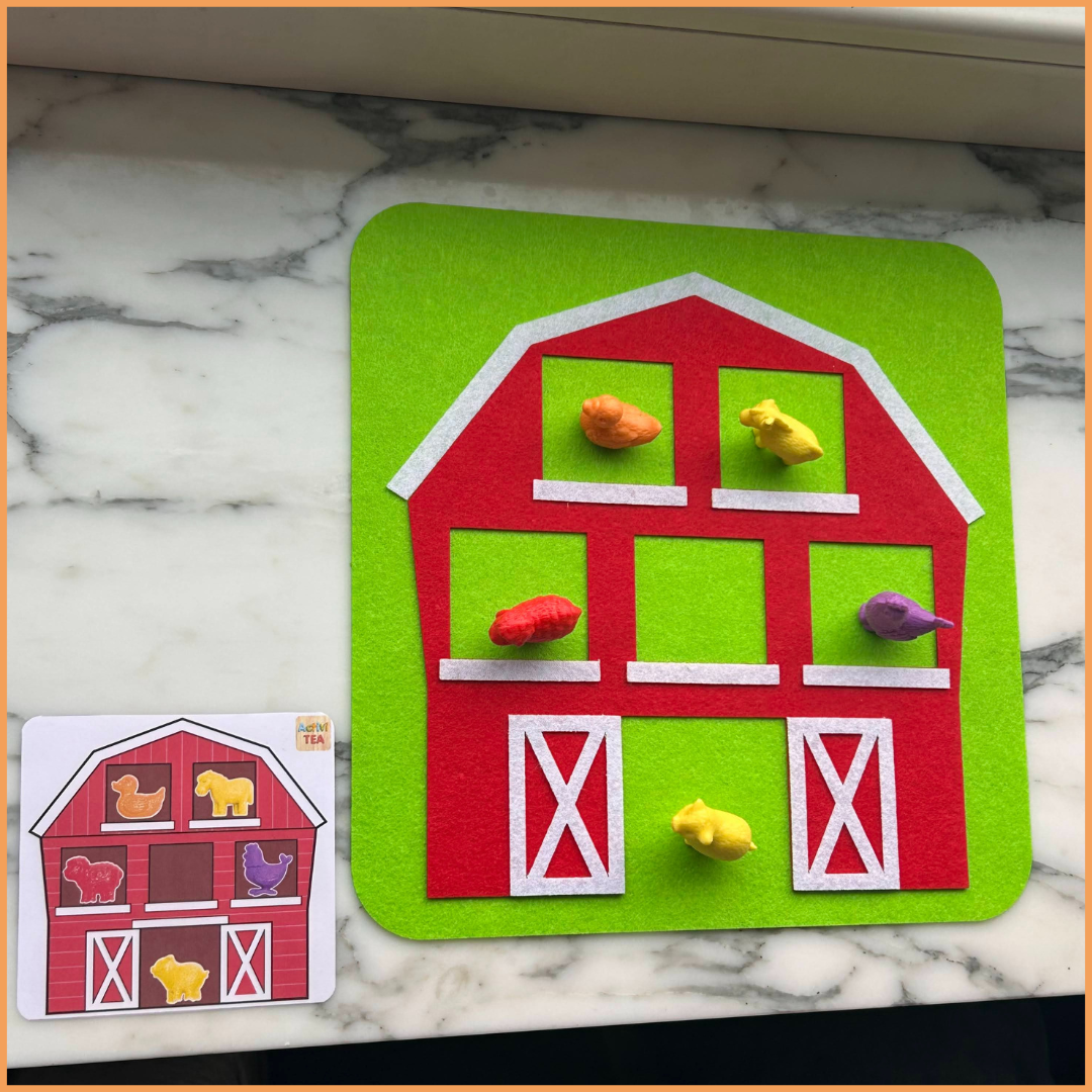 Lente 🐑 Op de Boerderij🐑 plaats de dieren op de juiste plaats in de stal.