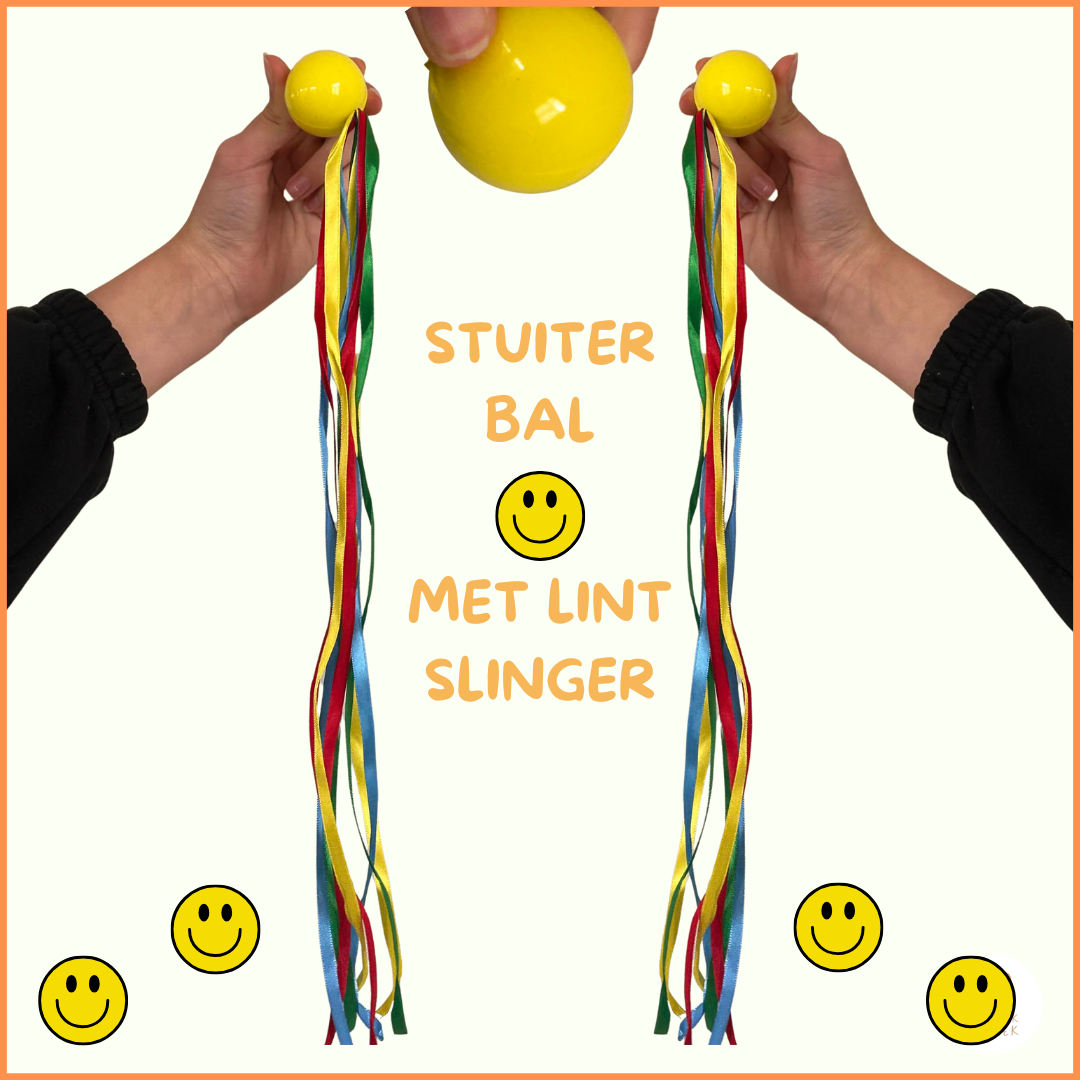 Kometenbal met kleurrijke linten vangen en gooien!