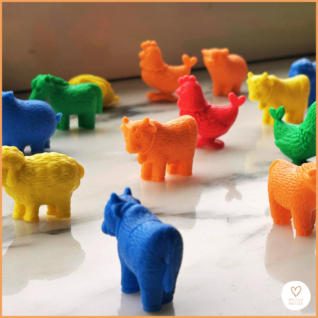 Lente 🐑 Op de Boerderij🐑 plaats de dieren op de juiste plaats in de stal.