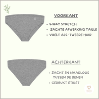 Prikkelarme, naadloze slip/onderbroek: ultra zacht en huidvriendelijk (grijs)