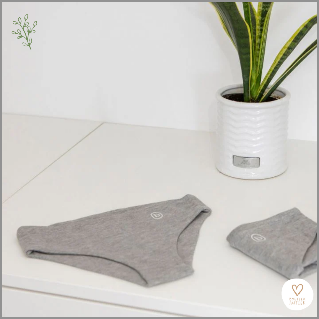 Prikkelarme, naadloze slip/onderbroek: ultra zacht en huidvriendelijk (grijs)