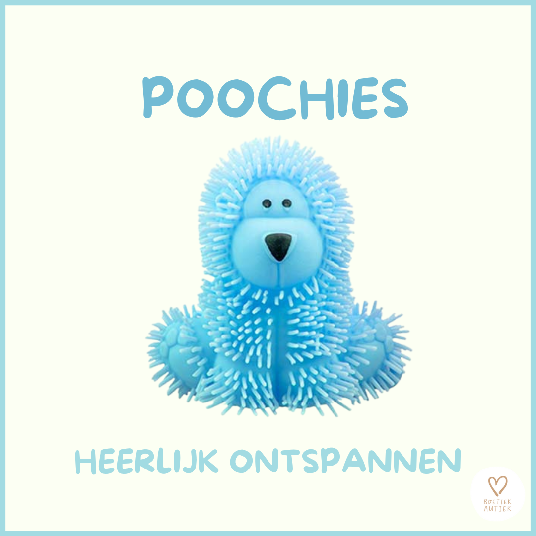Knijpspeelgoed - pastelkleurige schattige hondjes -poochies (per 2-4)