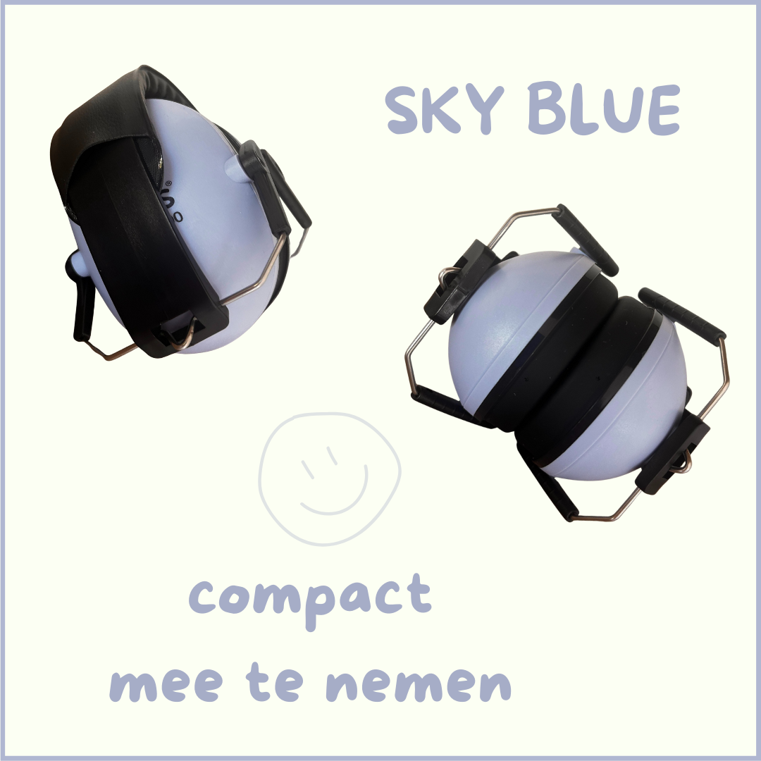 Gehoorbeschermer / geluiddempende koptelefoon  Jippies sky blue NIEUW KLEUR)