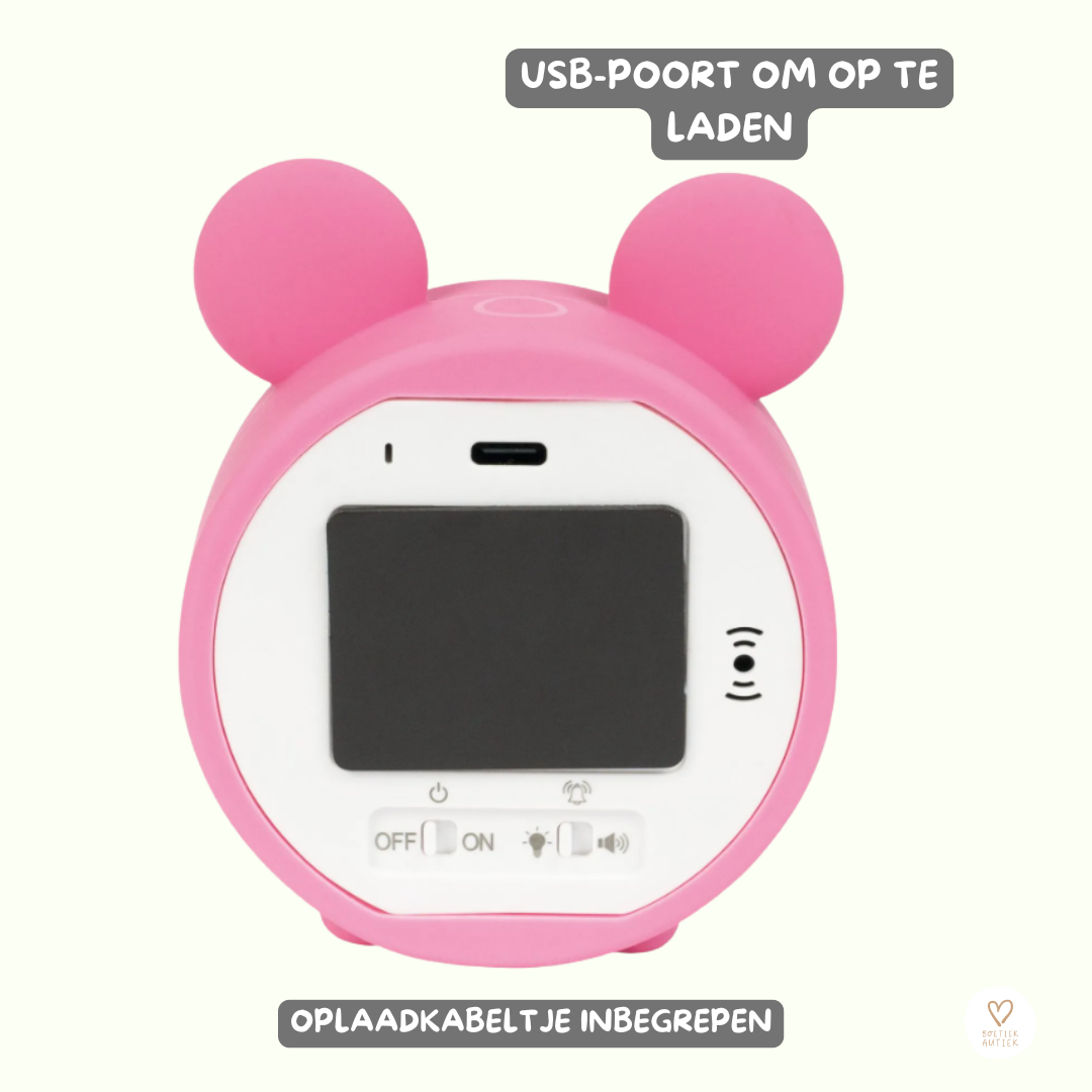 Visuele timer met kleurenschijf (roze)