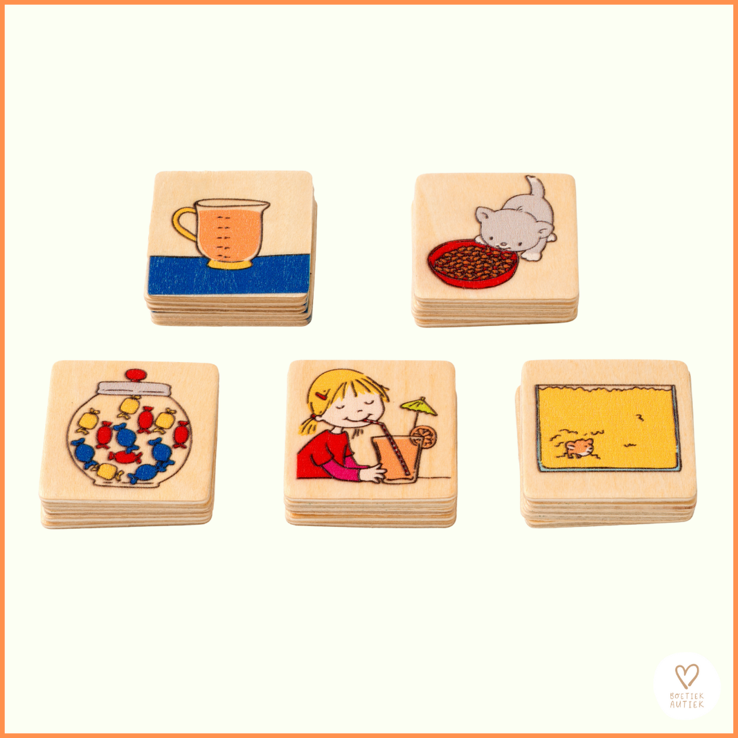 Toys For Life - 🟧Ordenen van vol naar leeg. Woordenschat: begrippen vol-leeg.