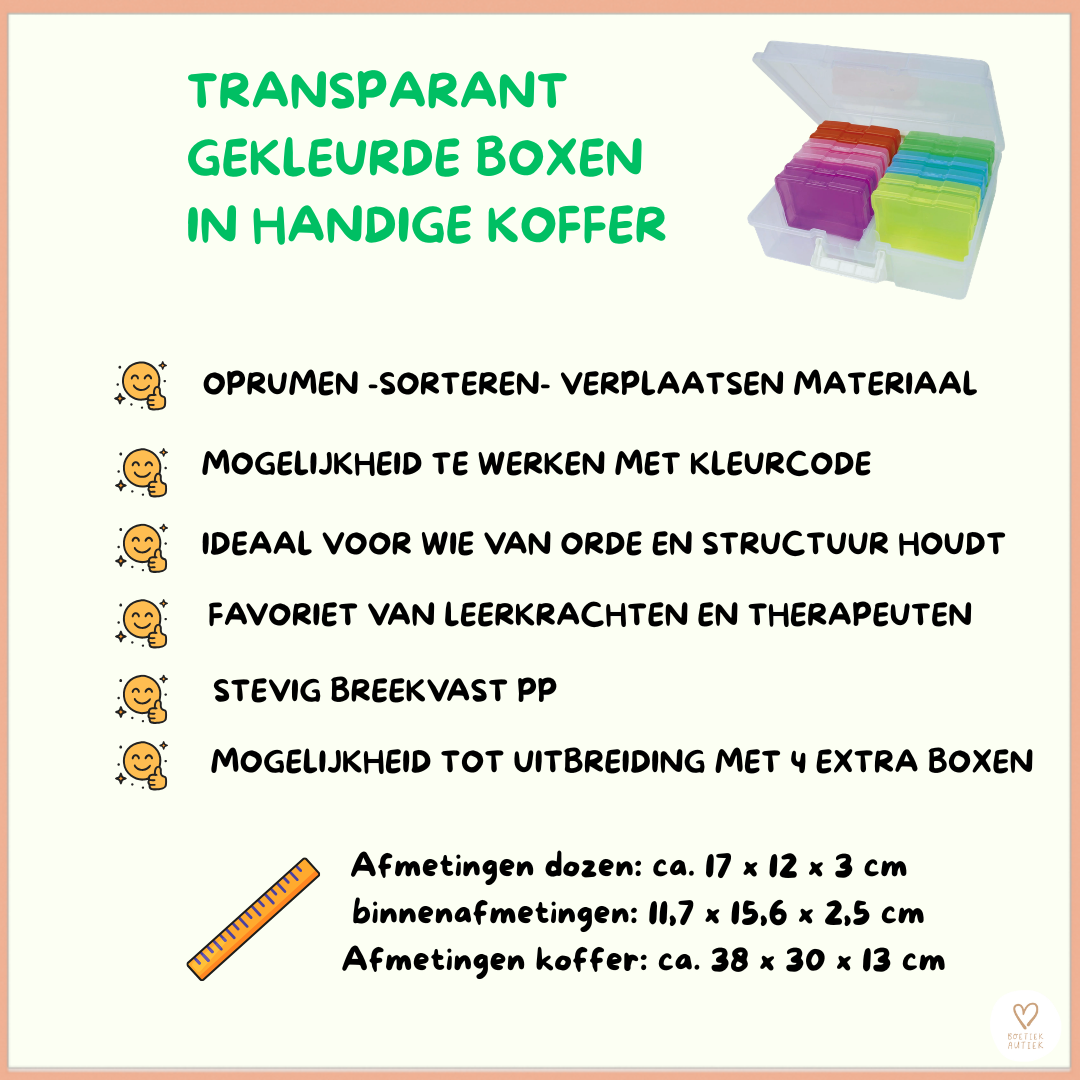 Praktische transparante  stevige organiseerbox / opbergbox.