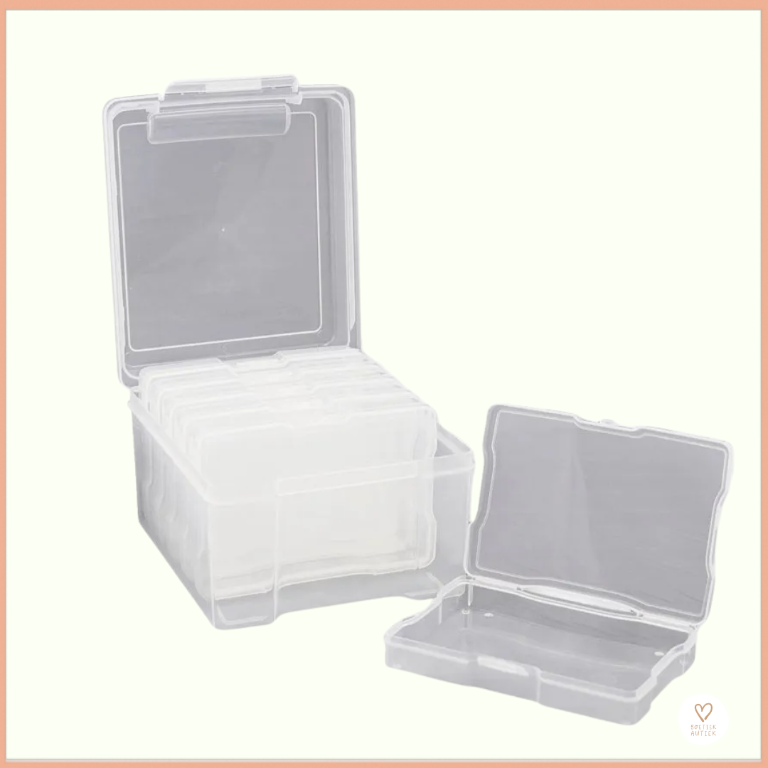 Praktische transparante  stevige organiseerbox / opbergbox. (7-delig)