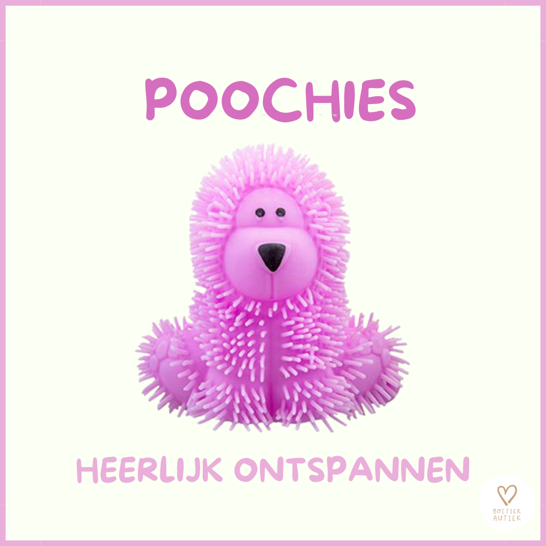 Knijpspeelgoed - pastelkleurige schattige hondjes -poochies (per 2-4)