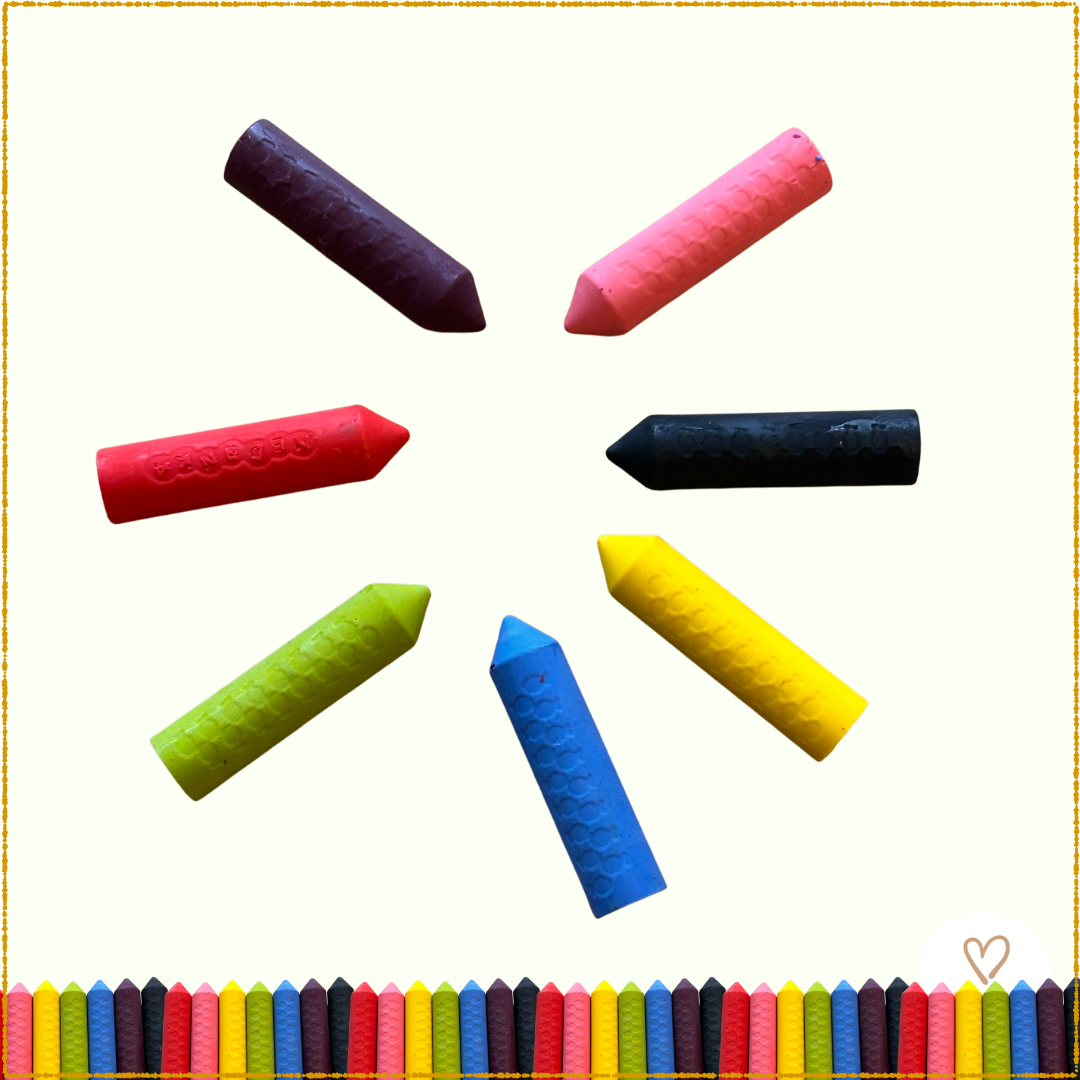 Bijenwas badsticks / potloden. (bad-douche-raam-spiegel)