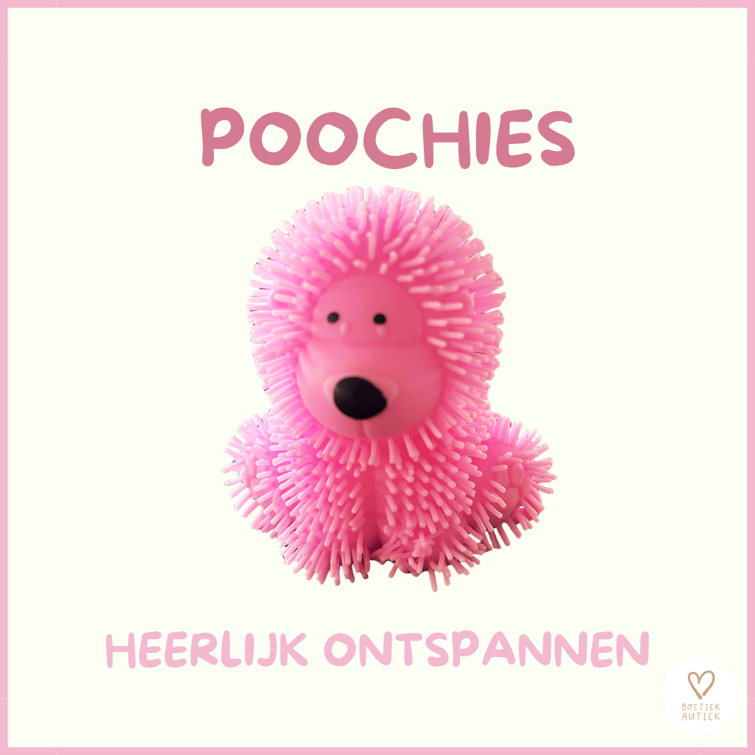Knijpspeelgoed - pastelkleurige schattige hondjes -poochies (per 2-4)
