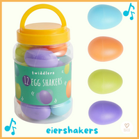 12 kleurrijke eiershakers