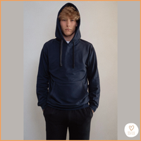 Zachte, prikkelarme Fidget Hoodie (kind-volwassene)