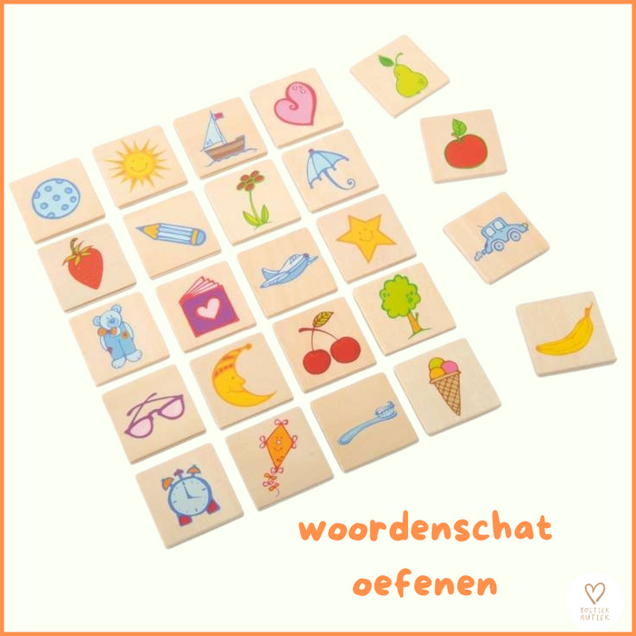 Spelen met taal: voorwerpen herkennen, zinnen maken, ...