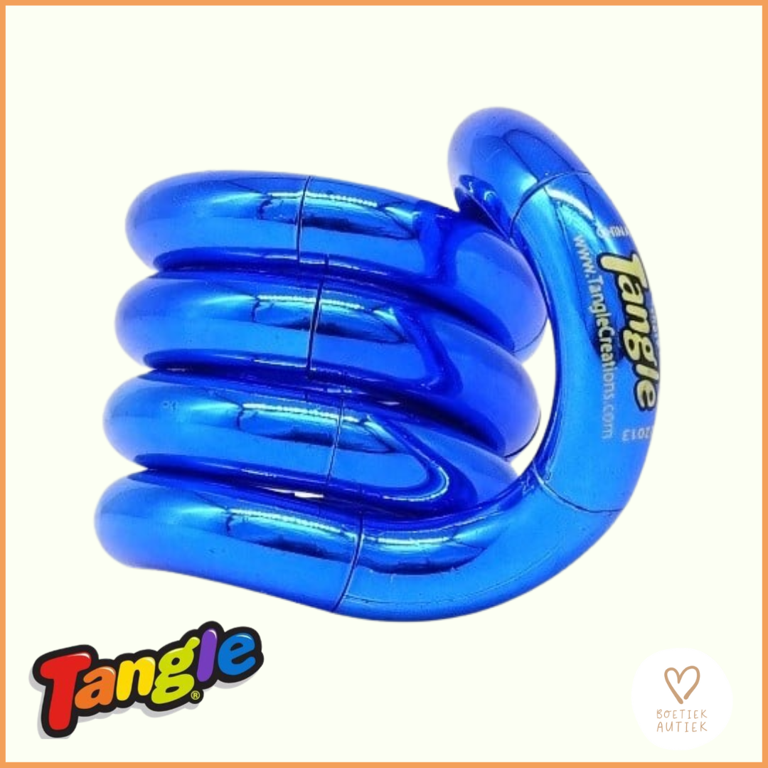 Tangle Metallic Blauw  voor friemelhanden, stress doserend