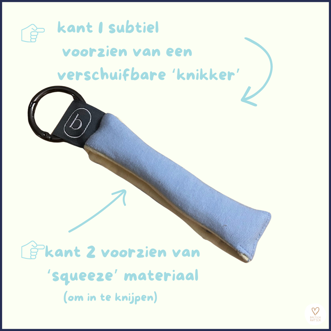 Subtiele Rits Zipper als fidget (aan hoodie of als sleutelhanger)