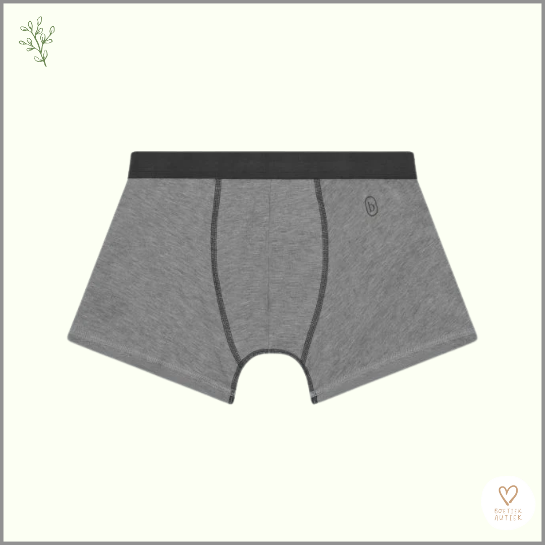 Prikkelarme, labelvrije boxershort : ultra zacht en huidvriendelijk (grijs)