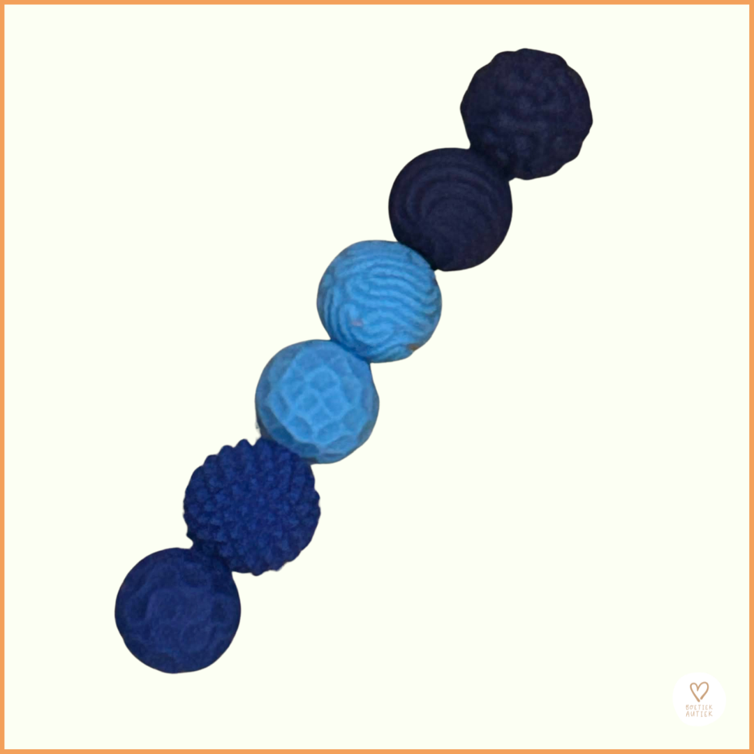 Fidgnetics:6 magnetische, sensorische balletjes (blauw)