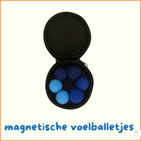 Fidgnetics:6 magnetische, sensorische balletjes (blauw)