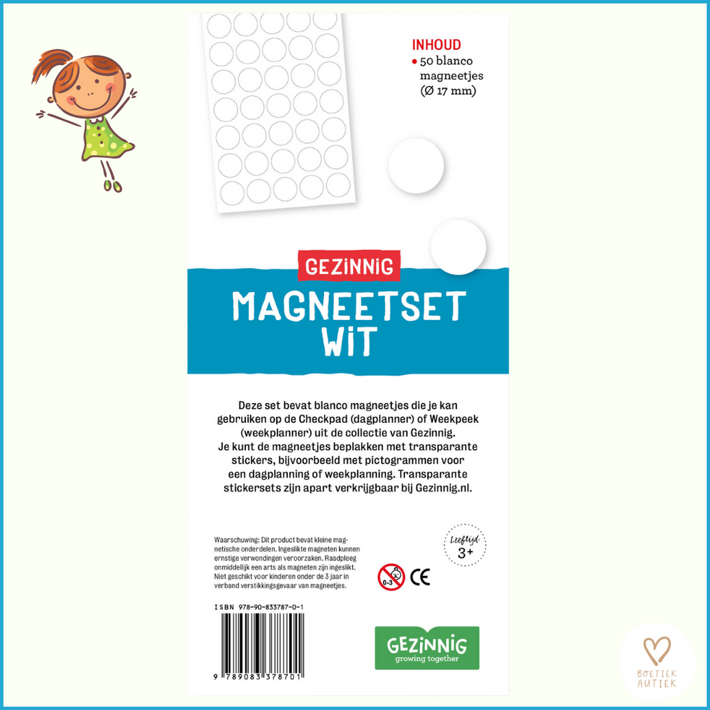Blanco Magnetische Pictogrammen (aanvullend dag- en weekplanner)