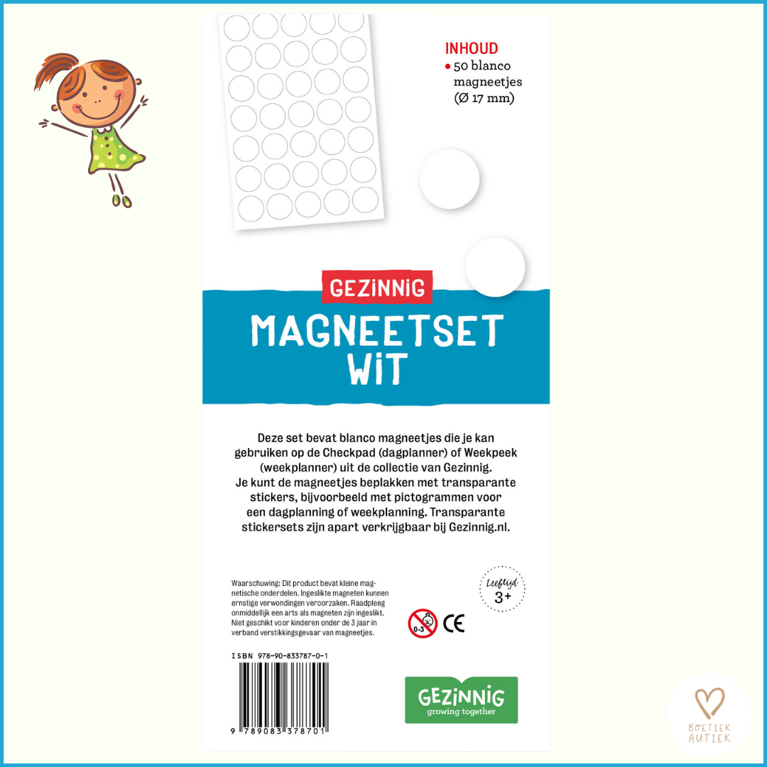 Blanco Magnetische Pictogrammen (aanvullend dag- en weekplanner)