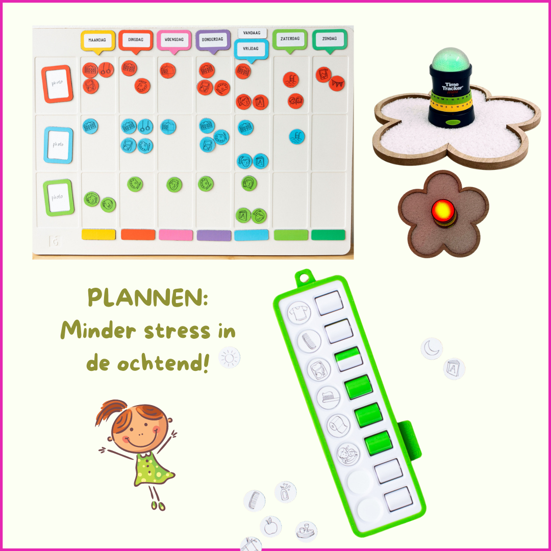 Planner Checkpad: dagplanner met pictogrammen (groen)