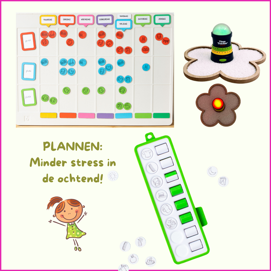 Checkpad:  dagplanner met pictogrammen (groen)