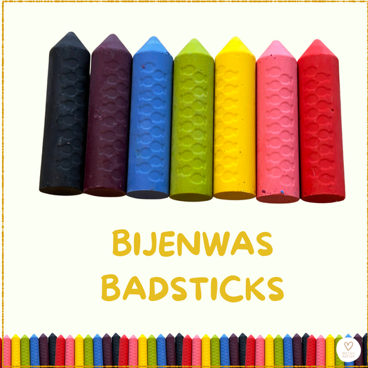 Bijenwas badsticks / potloden. (bad-douche-raam-spiegel)