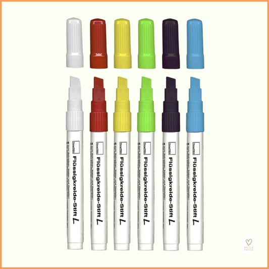 Vloeibare krijtstift (set van 6)